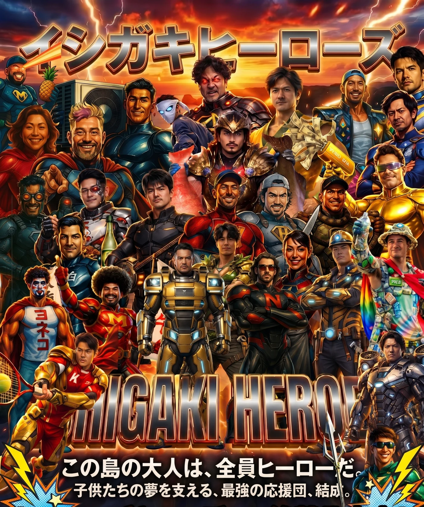 イシガキヒーローズの紹介ポスター